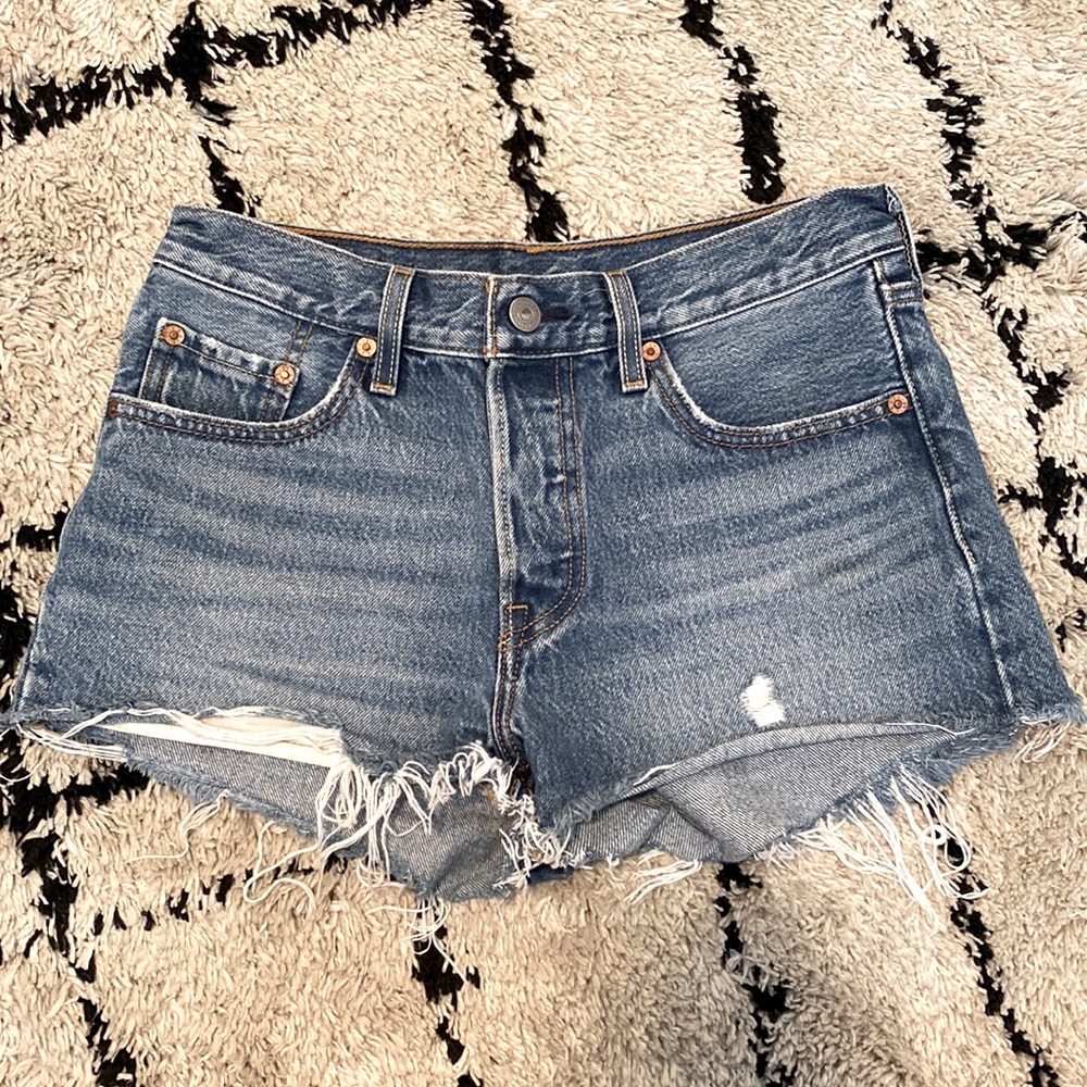 Levi’s 501 Fray Denim Jean Shorts